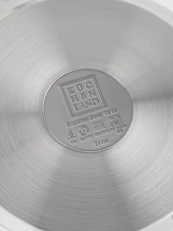 Frying pan, 24 cm, coated, steel, Silver Stone, image-9