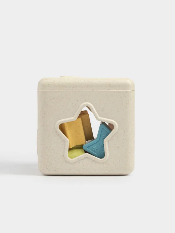 Sorter toy, 11 cm, 5 item, educational, Vegetable fiber / Plastic, Cube, Kiddy, image-5