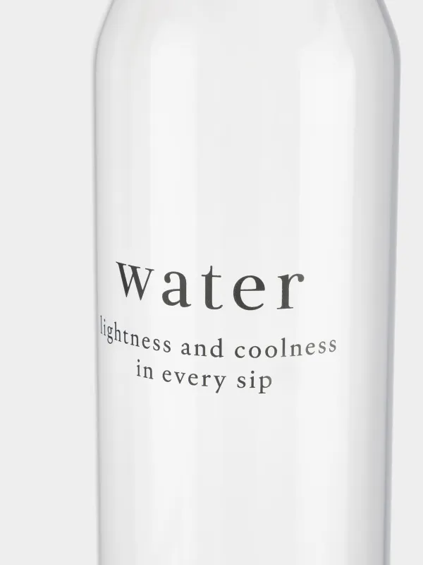 Beverage bottle, 1.25 l, glass B, Life is simple, Clear font, image-1