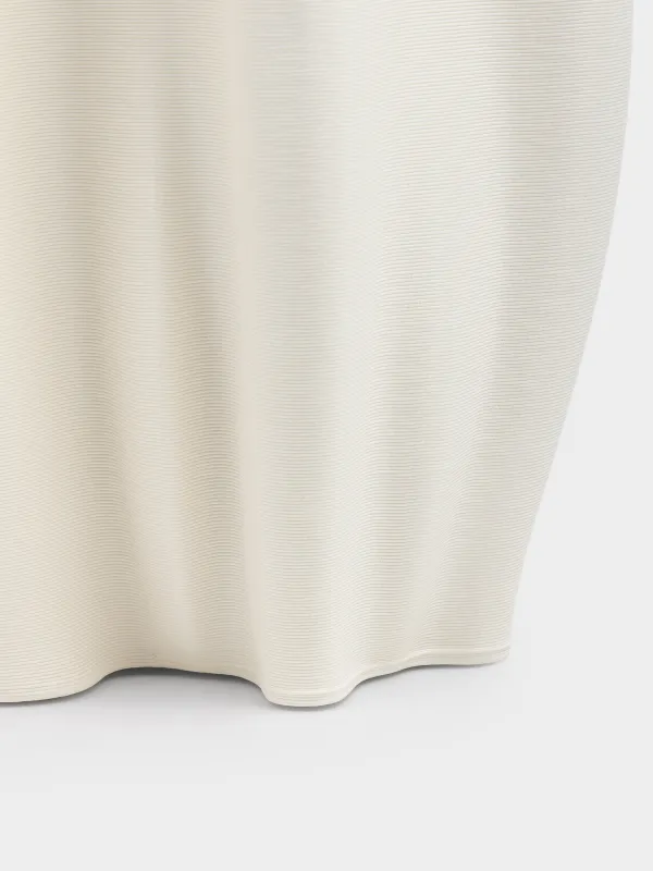 Flower vase, 30 cm, ceramic, white, Bends, Crumple, image-3