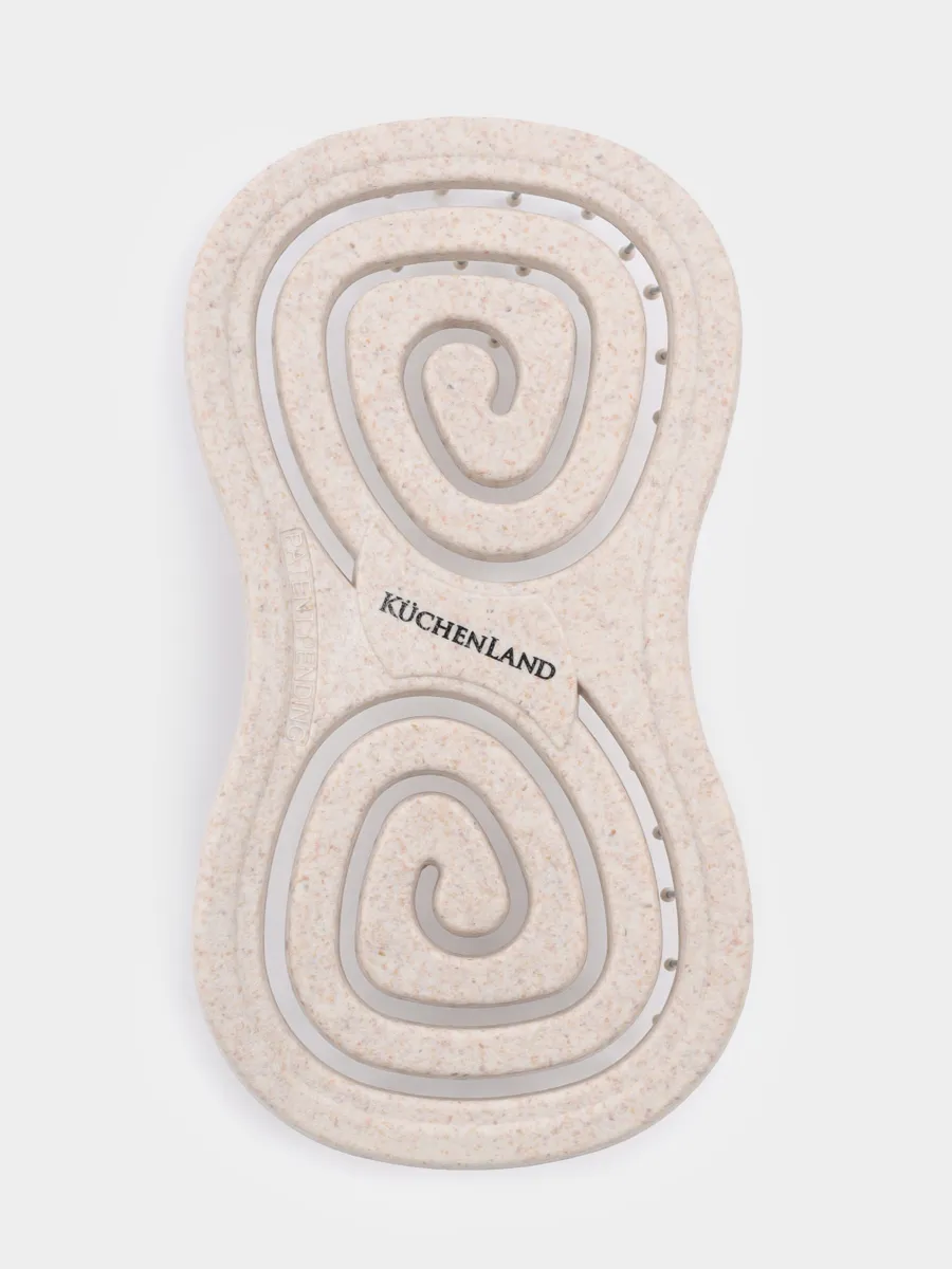 Hair massage comb, 9 cm, travel, vegetable fiber / plastic, beige, Zipo, image-1