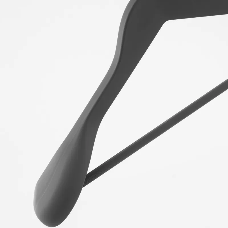 Coat hanger, 44 cm, for jackets and outerwear, plastic coated, grey, Fun house, image-4