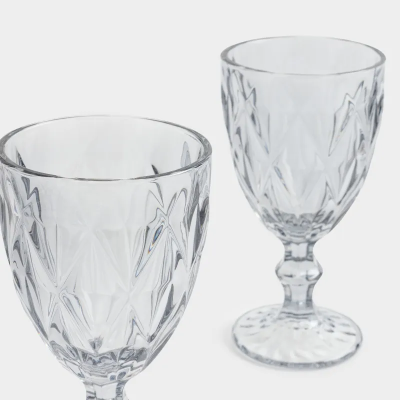 Wine glass, 300 ml, 6 pcs, glass R, grey, Rhomb color, image-3