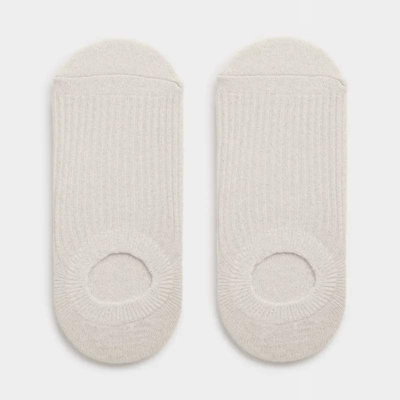 Women's no-show socks, size 36-38, cotton / nylon, light pink, Glint