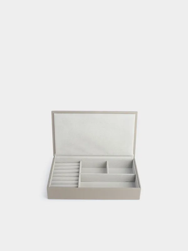 Jewelry box, 26x15 cm, PU leather / MDF, beige, Premiere one, image-2
