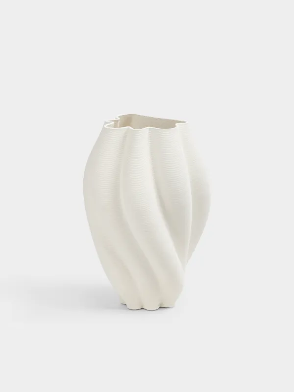 Flower vase, 29 cm, ceramic, white, Flowers, Bloome, image-1