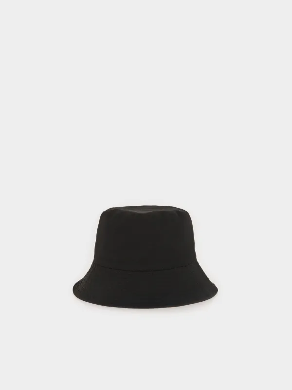 Panama hat, 57 cm, single size, double-sided, cotton, black / milk, Shore, image-0