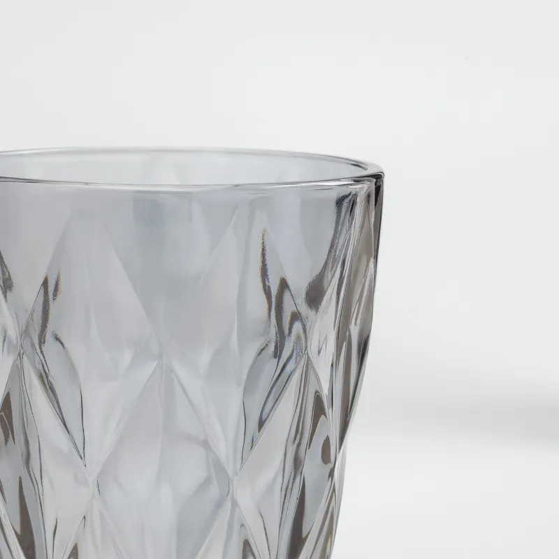 Glass, 10 cm, 270 ml, 6 pcs, glass R, gray, Rhomb color, image-6