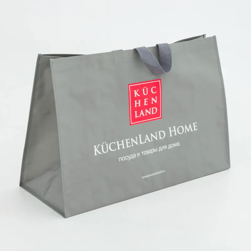Shopping bag, 60x40 cm, grey, Kuchenland, Basic