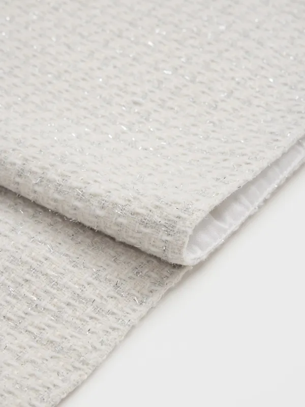 Table runner, 40x160 cm, polyester, white, Silver cage, Cage silver, image-1