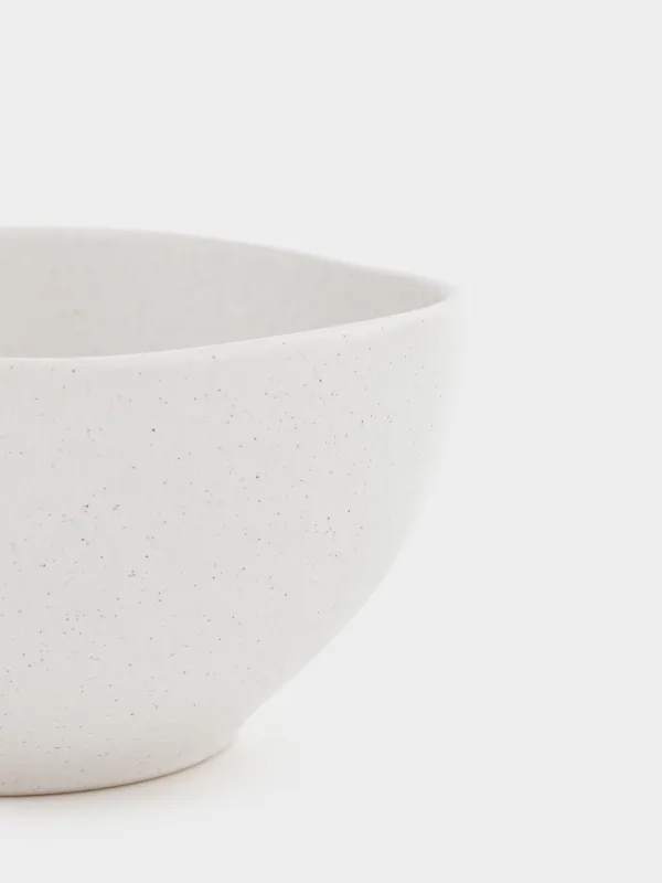 Dining set, 6 persons, 18 items, ceramic, milky, speckled, Uneven edge, Demicile light, image-4