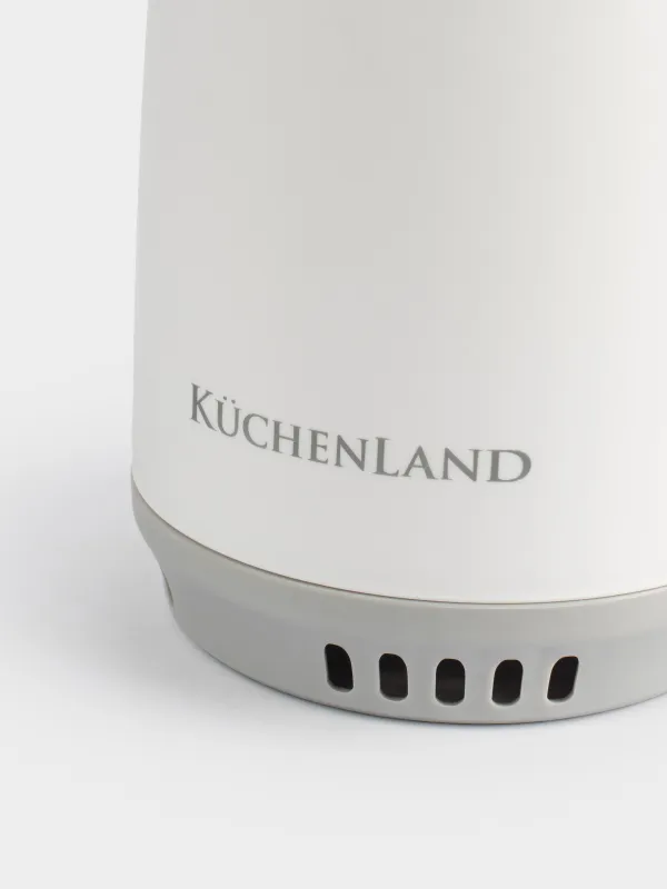 Toilet brush, 46 cm, with stand, rubber / plastic, white-gray, Click, image-5