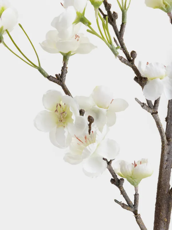 Decorative branch, 83 cm, plastic / polyester, White Plum Blossom branch, Flower garden, image-2