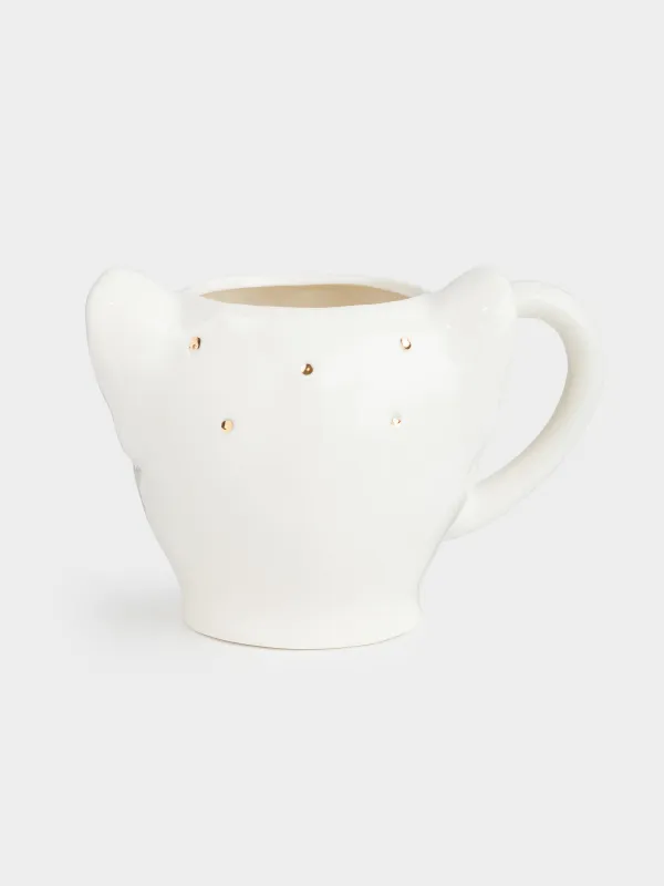 Mug, 400 ml, porcelain P, milk-golden, Panther, Panther, image-2