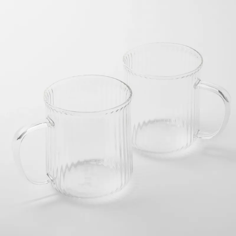Mug, 430 ml, 2 pcs, glass B, Ribby