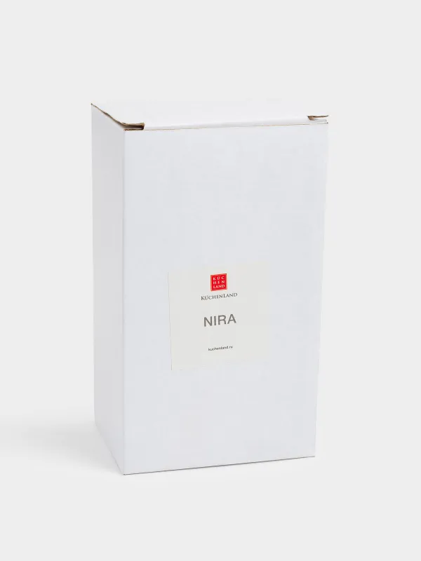 Liquid soap dispenser, 250 ml, ceramic / plastic, beige, Nira, image-3