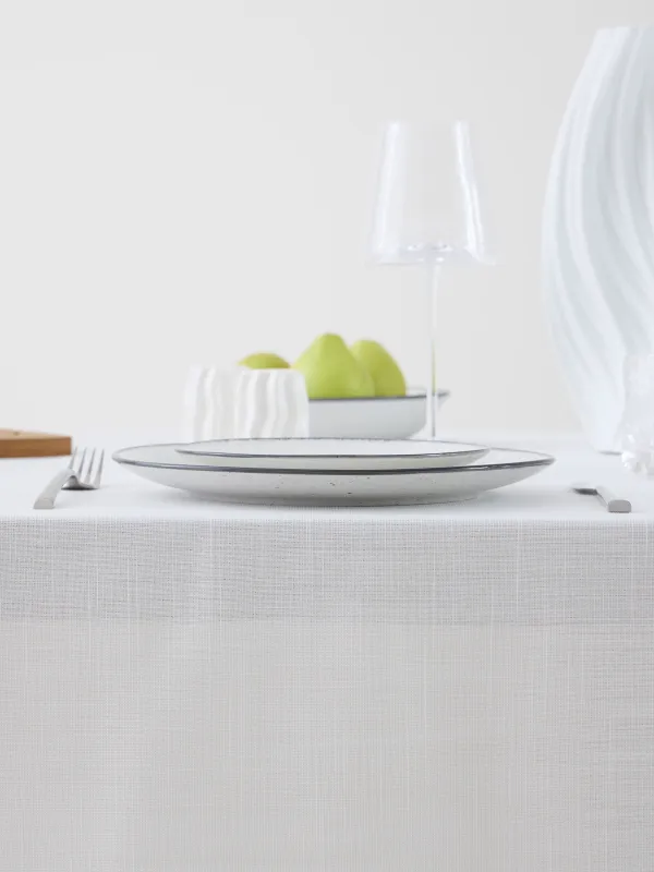 Tablecloth, 170x250 cm, polyester, white, White lurex, image-2