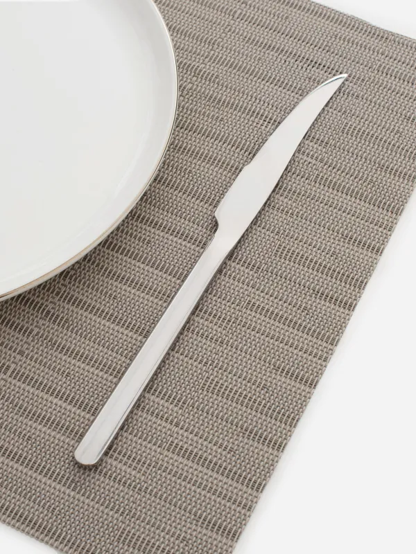 Placemat, 30x45 cm, PVC / polyester, rectangular, brown, Strokes, Solid, image-3