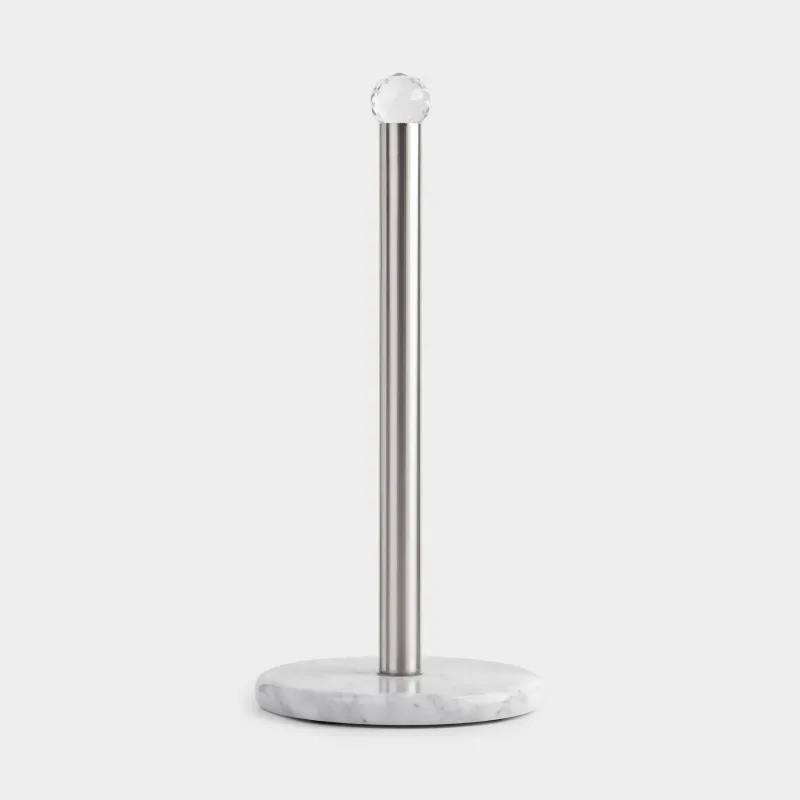 Paper towel holder, 32 cm, Steel / Marble, Silver, Crystal, Classic Marble, image-1