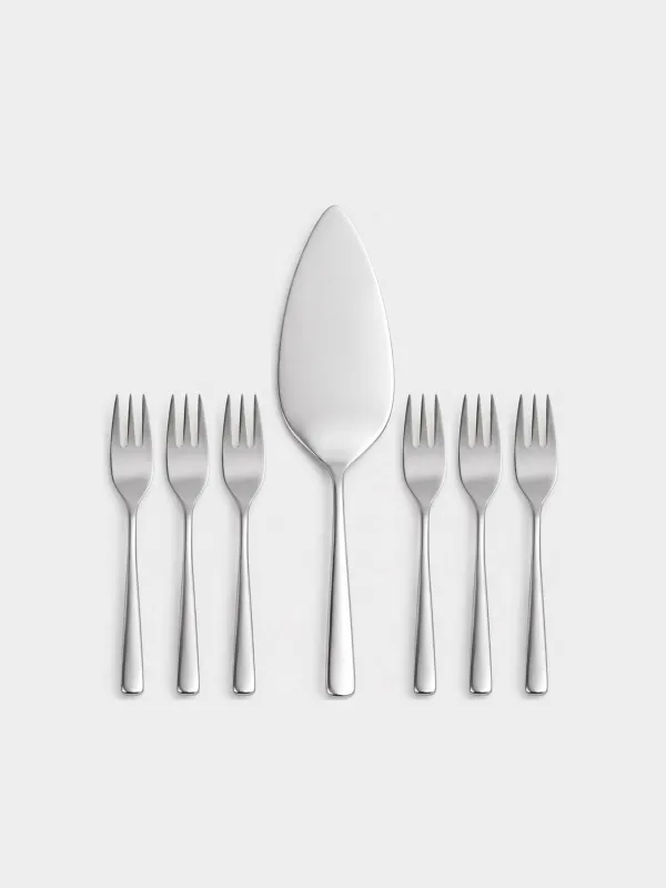 Dessert cutlery, 6 pers, 7 pr, steel, Berne, image-0