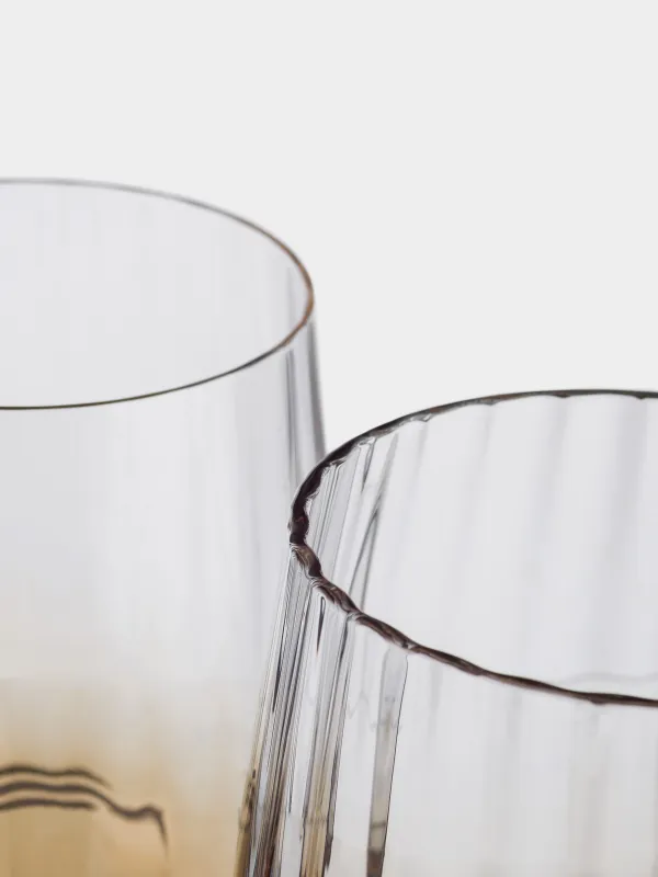 Glass, 10 cm, 460 ml, 2 pcs, glass, brown gradient, Felino, image-2