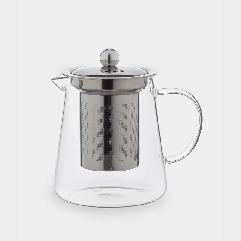 Teapot, 550 ml, glass B/steel, Pyramid