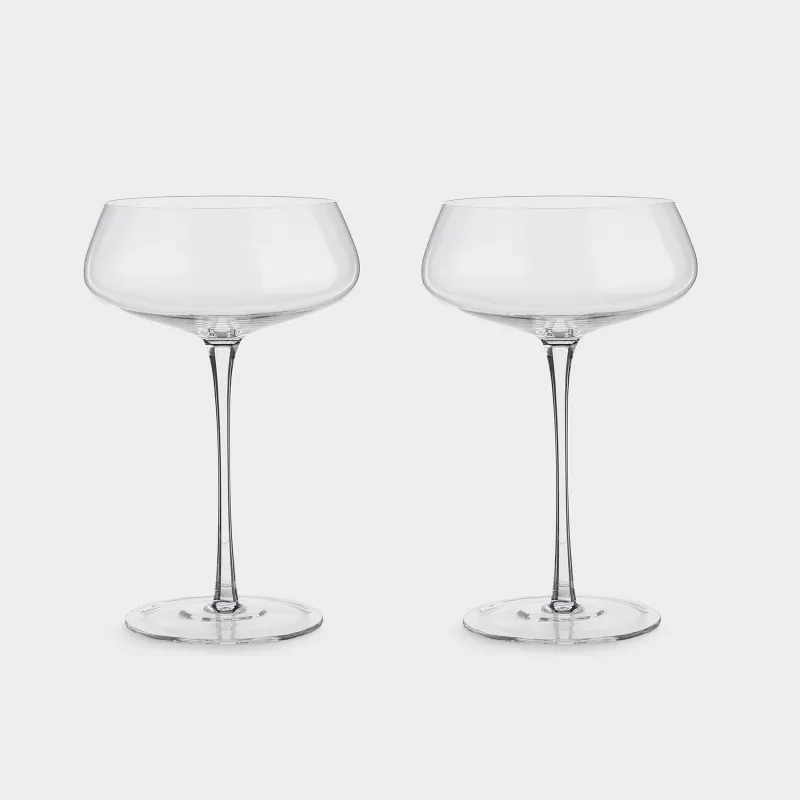 Champagne coupe glass, 300 ml, 2 pcs, crystal glass, Sondrio