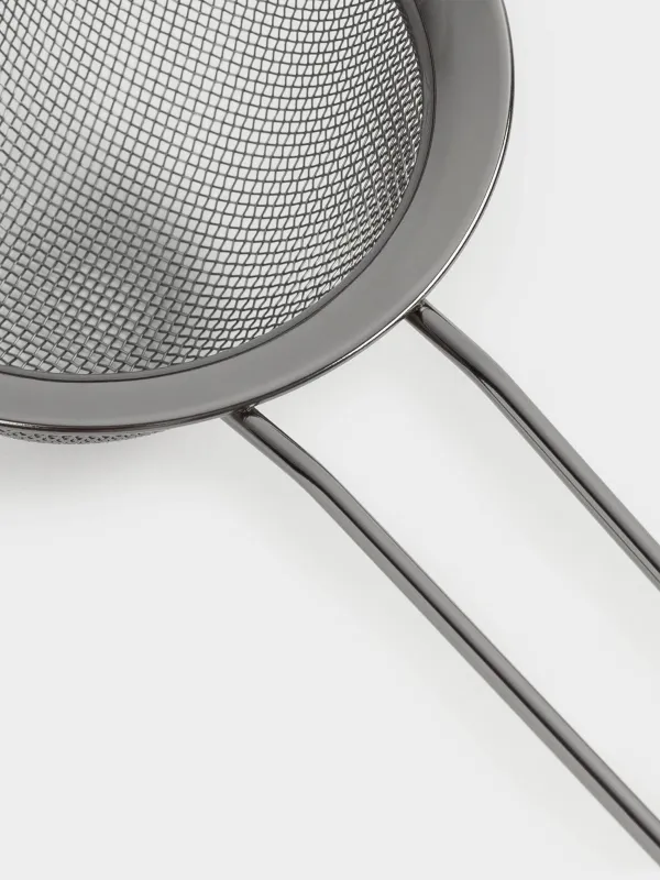 Sieve, 19 cm, with handle, steel, dark grey, Titanium, image-3