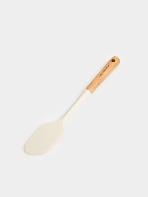 Spatula, 31 cm, silicone/wood, milky, Legerity, image-2