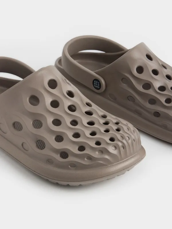 Men's sabot, size 42-43, EVA, brown, Sabot, image-3