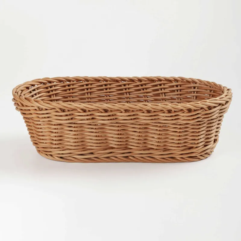 Bread basket, 29x17 cm, rattan, oval, brown, Twig
