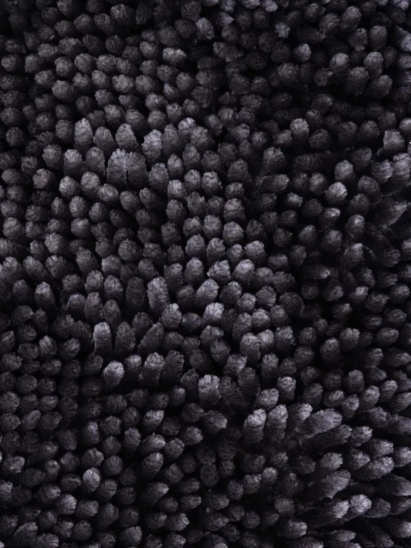 Mat, 65x100 cm, anti-slip, polyester, Dark grey, Fluffy, image-1