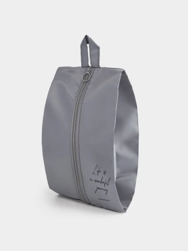 Shoe organizer, 34x20 cm, twill, grey, Travel comfort, image-4