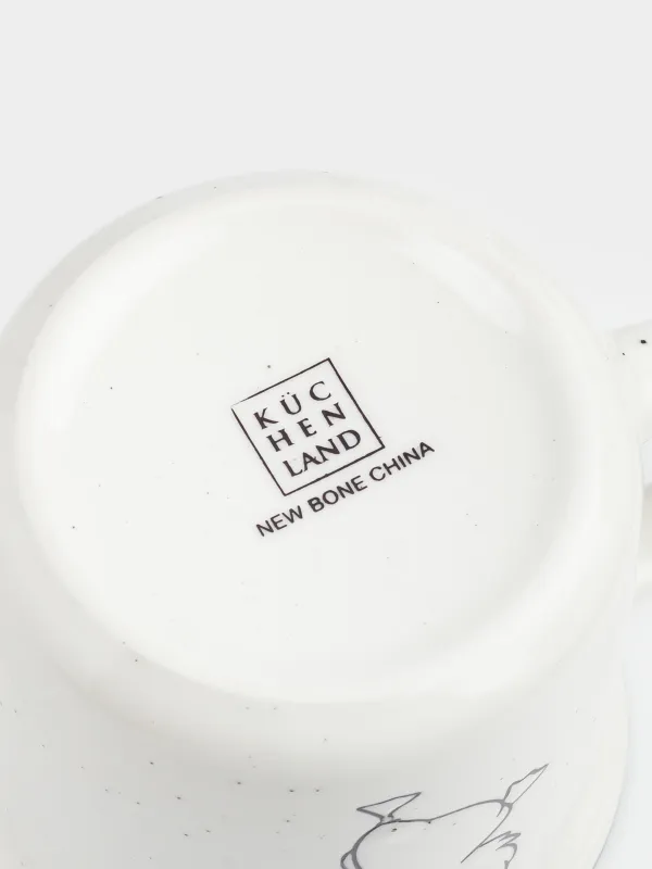 Mug, 360 ml, porcelain N, milky, speckled, Goose, Goose, image-2