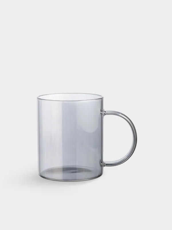 Mug, 380 ml, 2 pcs, glass B, gray, Volant, image-1