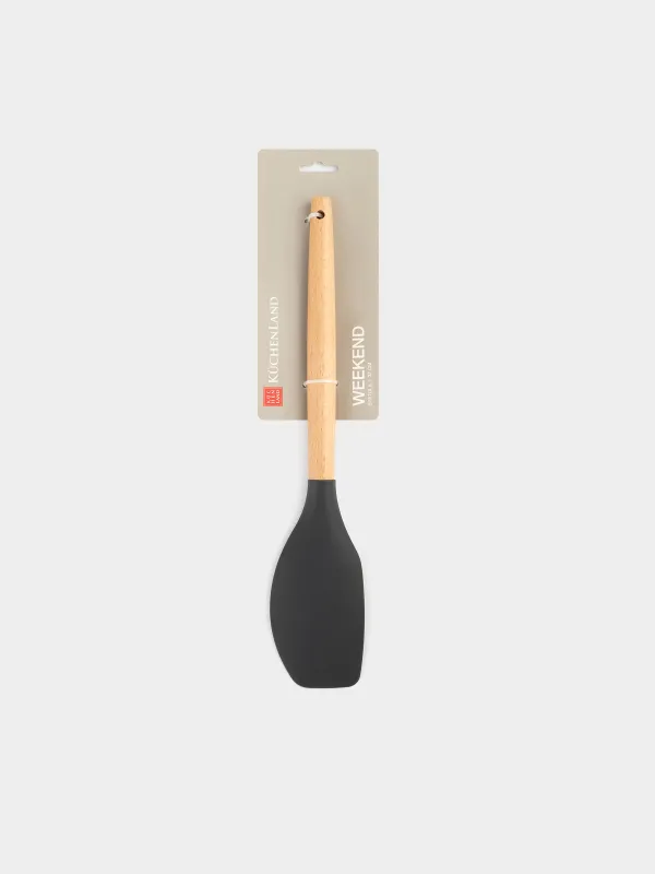 Spatula, 31 cm, silicone / wood, gray, Weekend, image-4