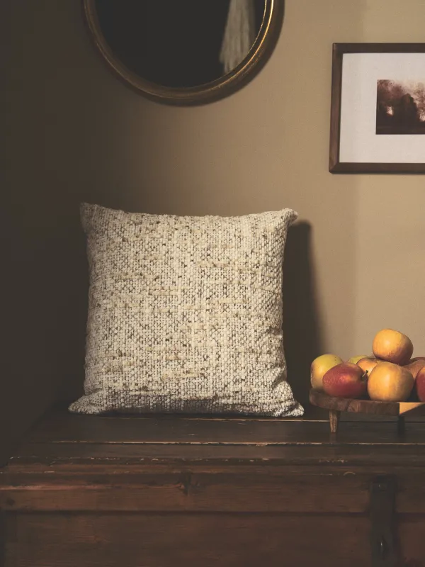 Decorative pillow, 45x45 cm, velvet, beige, Nordkap, image-2