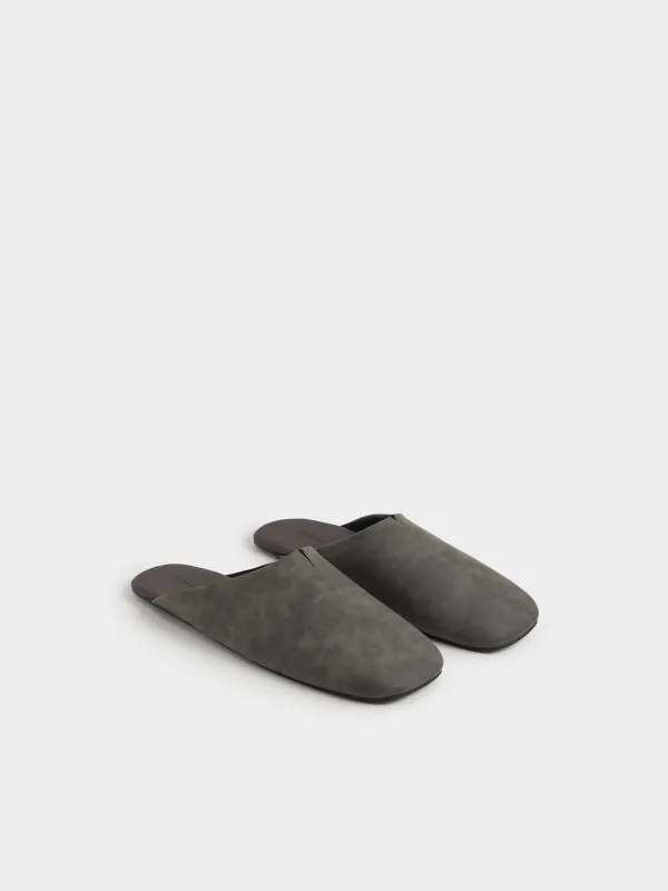 Men's home slippers, size 40-41, polyurethane/PVC, grey, Viderlen, image-5