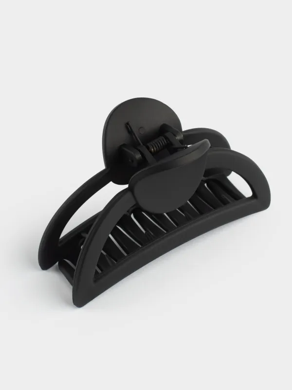 Hair clip, 9 cm, plastic, black, Crab, Basic, image-2