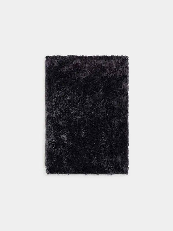 Mat, 65x100 cm, anti-slip, polyester, Dark grey, Fluffy, image-0