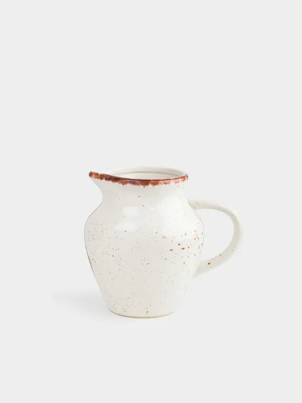 Jug, 1.4 l, ceramic, beige, Speckled, Speckled, image-0