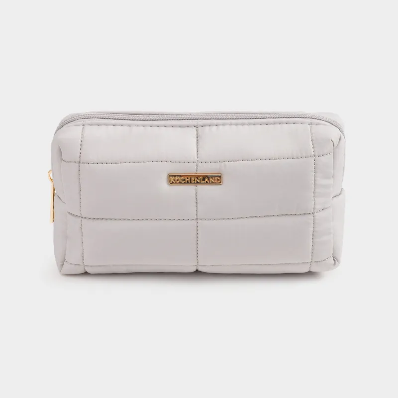 Cosmetic bag, 18x11 cm, quilted, polyester, color, One stitch