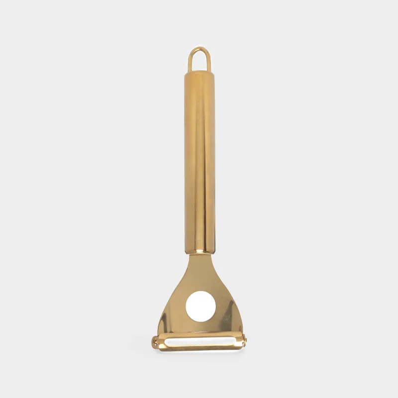 Vegetable peeler, 17 cm, steel, golden, Spiro gold