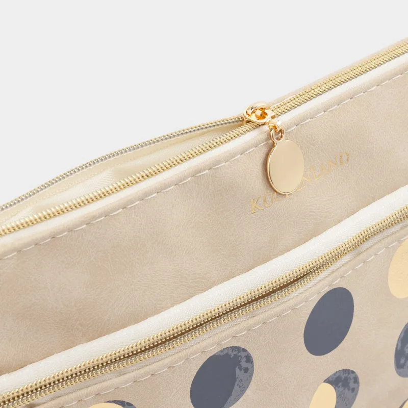 Pencil case, 21x14 cm, 2 compartments, polyurethane, silver, Moon, Eclipse, image-1