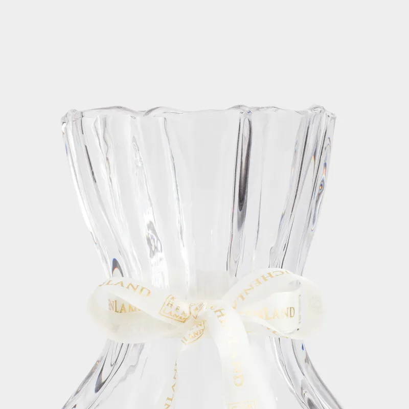Flower vase, 29 cm, Glass, Crumpled effect, Crumple, image-1