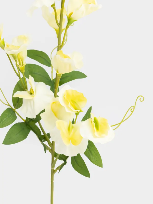 Decorative branch, 70 cm, plastic / polyester, Yellow Lisianthus, Flower garden, image-3