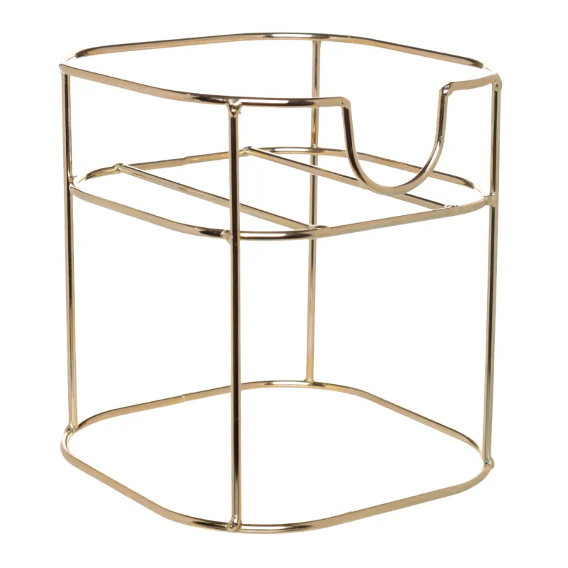 Set for drinks, 4 pers, 5 pr, dispenser on stand, gold, glass / metal, Regale, image-2