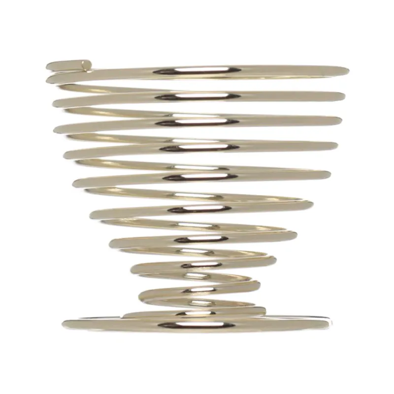 Egg stand, 5 cm, steel, golden, Whirlwind, Twist silver, image-1