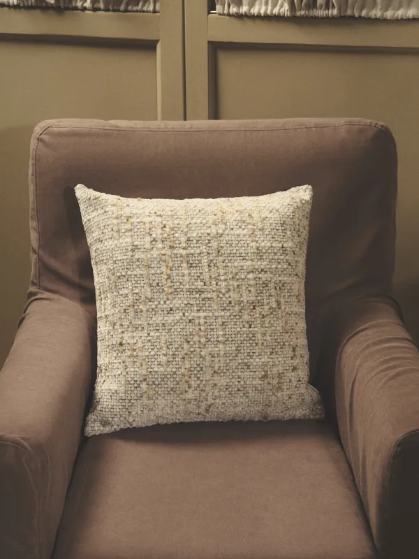 Decorative pillow, 45x45 cm, velvet, beige, Nordkap, image-7