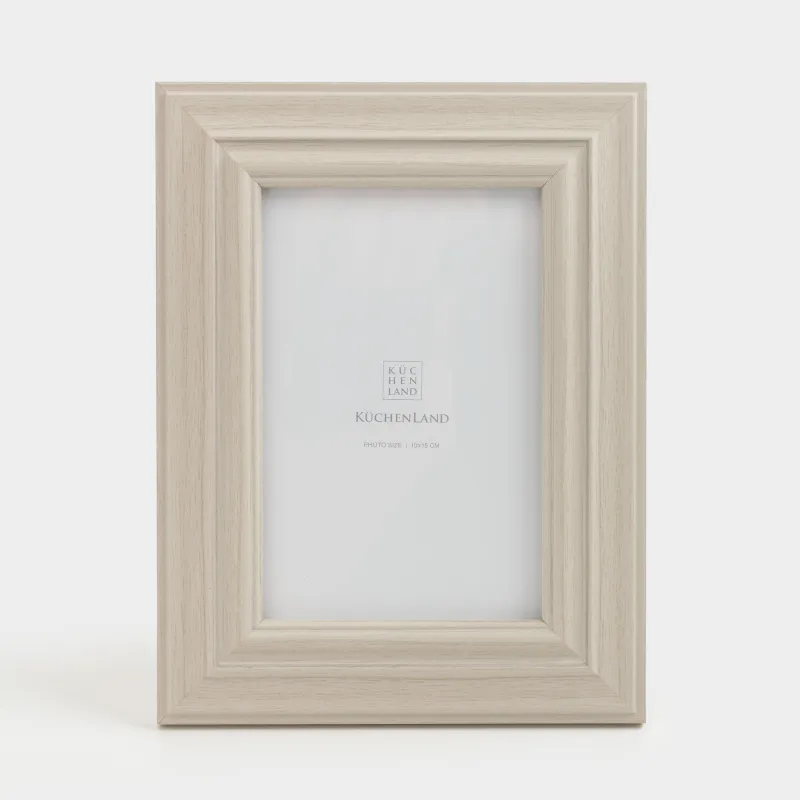 Photo frame, 16x21 cm, plastic / glass, beige, Gallery, image-1